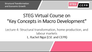 Lecture 4: Structural transformation, home production, and labour markets
