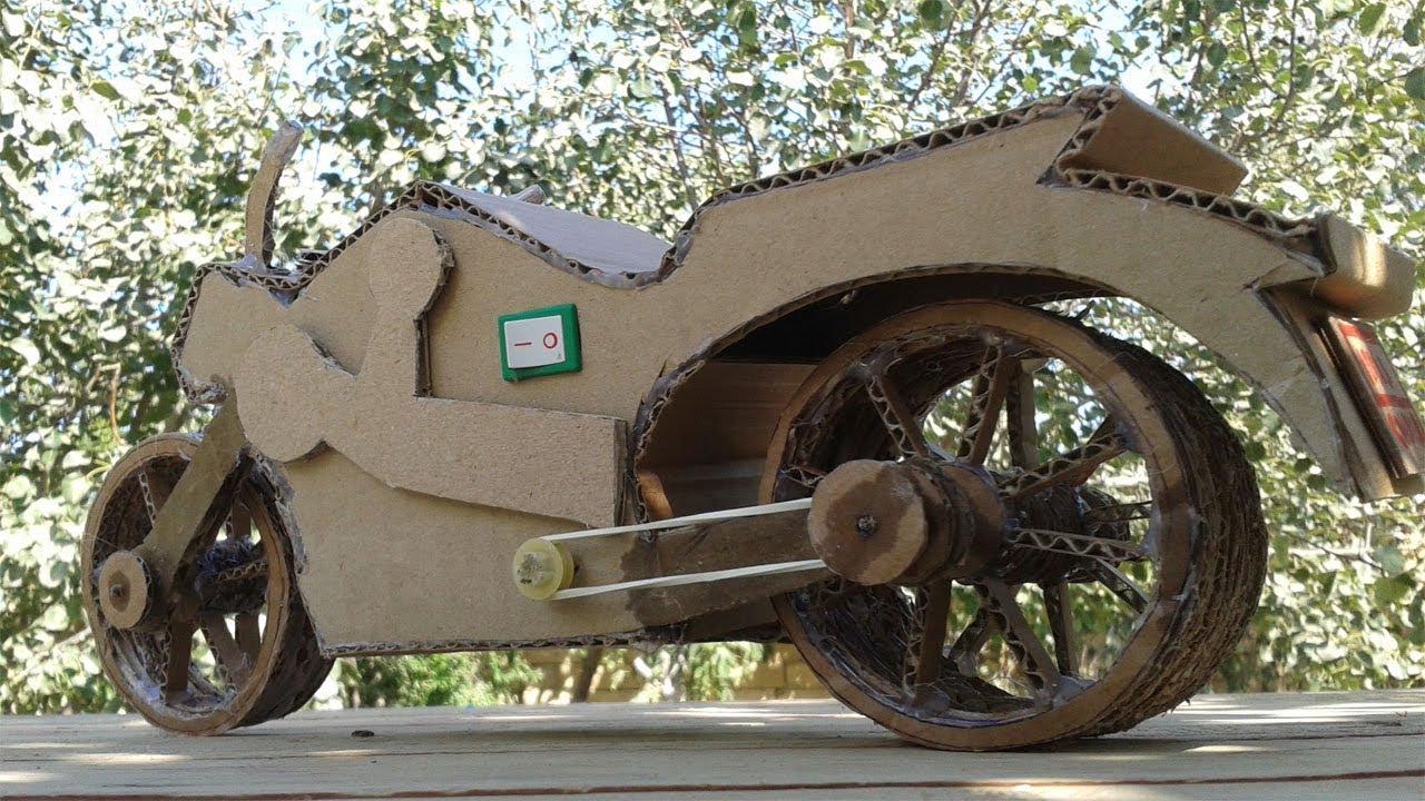 How To Make A Motorcycle From Cardboard Amazing Motorbike Diy Youtube