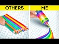 New School Hacks VS Gadgets: Rainbow Pencil for Pieces of ART