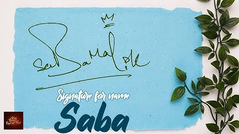How to Draw Signature like a Billionaire (For Alphabet "S") - Signature for Name " Saba "