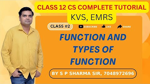 Class - 02 - Function and It