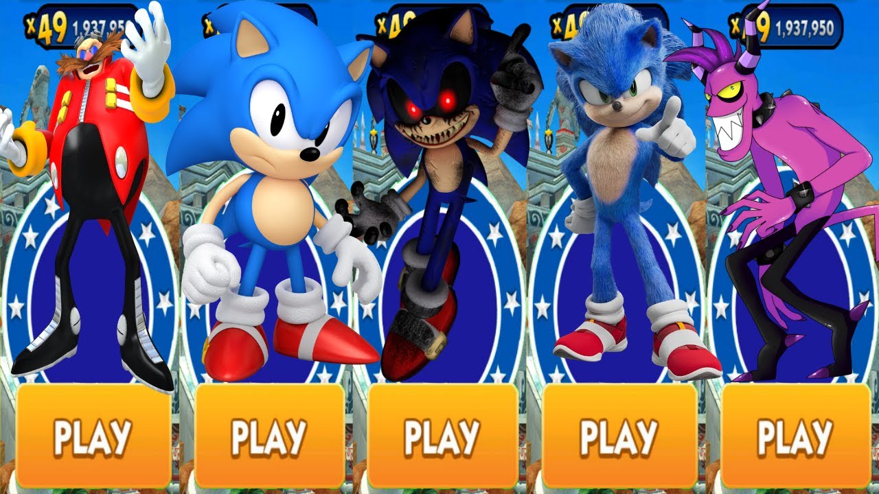 Sonic Dash - Sonic EXE vs Classic Sonic vs Movie Sonic vs All Bosses ...