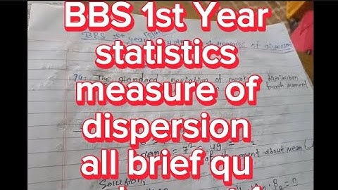 BBS 1st Year statistics measure of dispersion old qu brief all solve part -2 ( 2070to 2079)