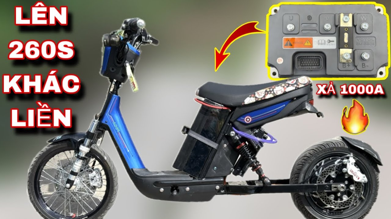 Xe Điện Độ Kiểng -⚡ Lên Votol 260S – Kéo Khác Liền | Xả 1000A