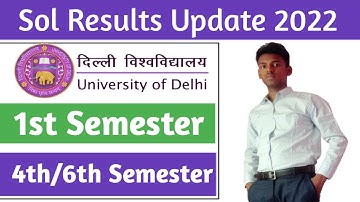 Du Sol 1st Semester Results Update Sol 4th / 6th Semester Results Update 2022