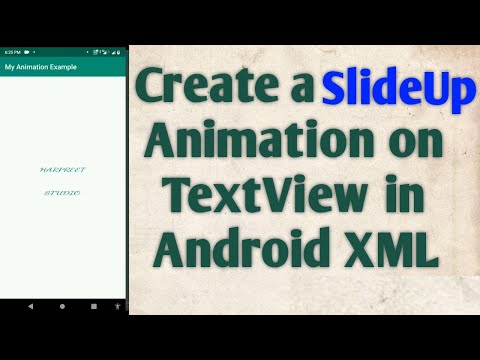 Android SlideUp Text Animation example in Android