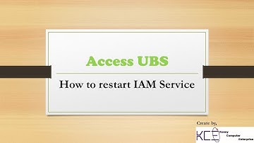 Access UBS Software - How to restart IAM Service | Submission E-invoice