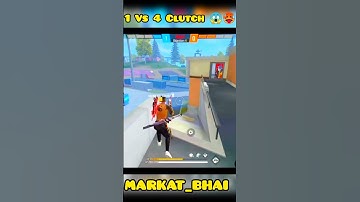Impossible 😱 God Lavel 1 Vs 4 M500 Clutch || 🥵 #shorts #freefire