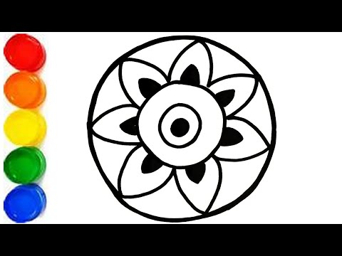 How To Draw Pookalam Designs/Mandala Basic Shapes Step By Step/Mrs Artist -  YouTube