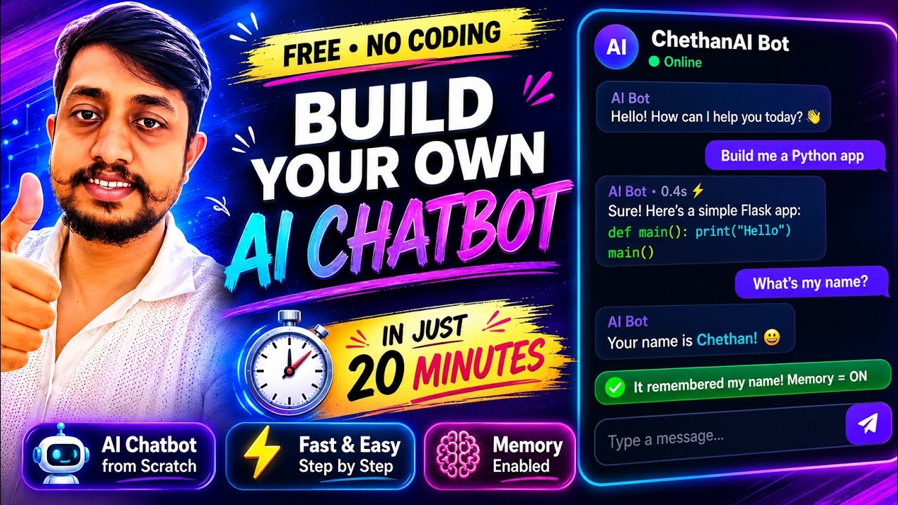 Build Your Own AI Chatbot in 20 Minutes — Free, No Coding|Groq API