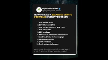 How to Build a Balanced Crypto Portfolio (Even If You’re New)