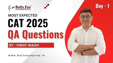 CAT 2025 - Most Expected QA Questions | Day 1