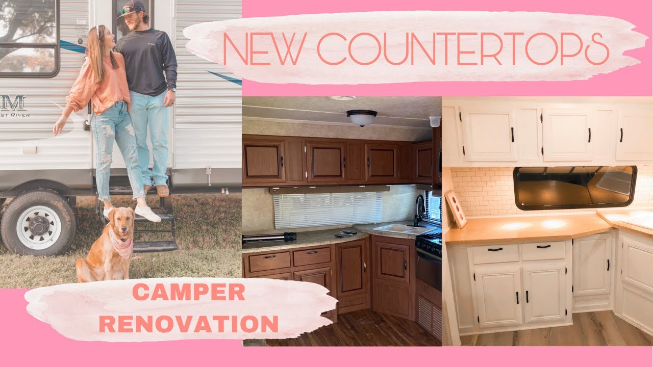 Rv Renovation Part 3 New Countertops Backsplash And Shiplap