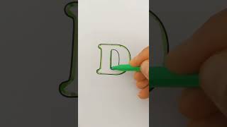 coloring page letter D