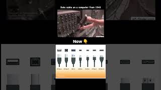 Then vs Now: Data Cables Evolution #shorts #computer
