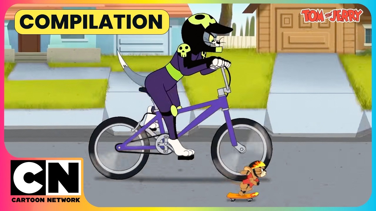 BICYCLE VS. SKATEBOARD RACE!!🚴‍♂️🛹| Tom & Jerry 😺🐭| World