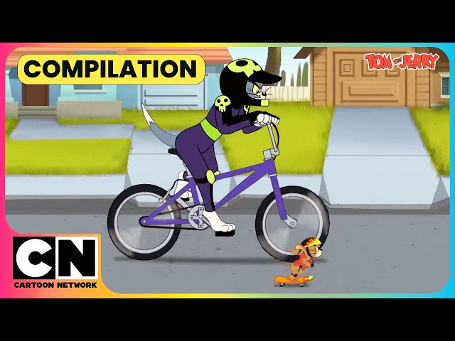 BICYCLE VS. SKATEBOARD RACE!!🚴‍♂️🛹| Tom & Jerry 😺🐭| World