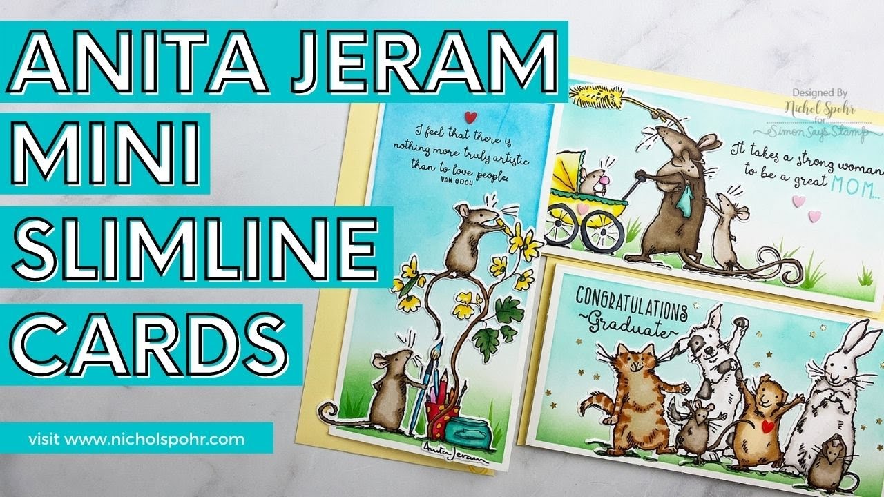 Anita Jeram Mini Slimline Cards (Colorado Craft Company)