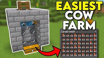 Easiest Cow Farm Minecraft Bedrock 1.20!