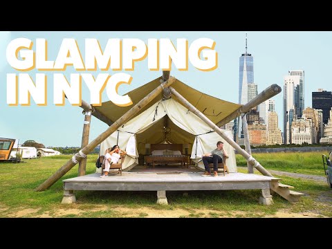 Video: Glamping In NYC Tegenover Het Vrijheidsbeeld Is Nu Mogelijk