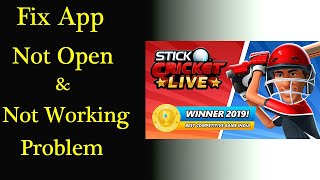 Stick Cricket Live Game App Not Working Issue | "Stick Cricket Live" Not Open Problem in Android screenshot 2