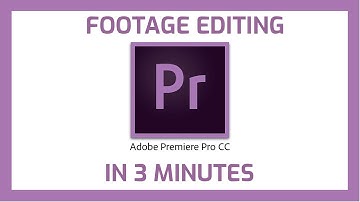 Adobe Premiere Pro CS6 Tutorial Footage Editing in 3 Minutes