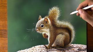 Squirrel drawing 🐿️... so realistic that it could steal your nuts 😱
