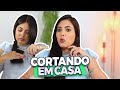 CORTANDO o CABELO em casa e a FRANJA! Sou minha própria cabelereira!