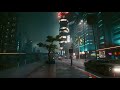 Walking in night city at night  asmrambiencerelaxation  cyberpunk 2077