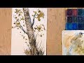 Acuarela - Como pintar un Abedul | Watercolor Birch paint Tree