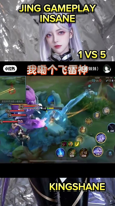 JING GAMEPLAY INSANE 1 VS 5 - HONOR OF KINGS #honorofkings  #honorofkingsindonesia