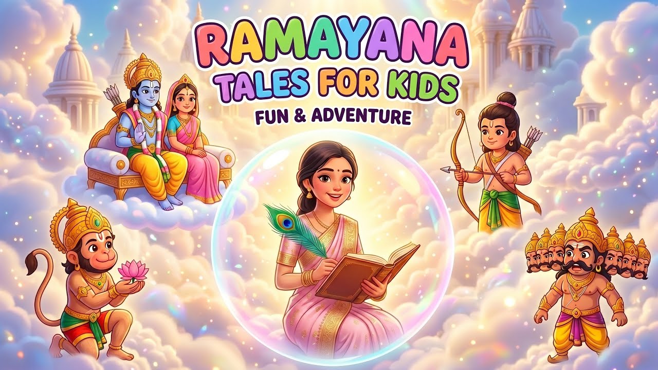 Ramayana Story for Kids | Story telling | Rama vs Ravana ⚔️ @EduGardenTinyMindz