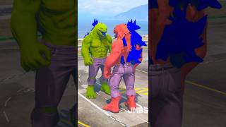 HULK + RED ZILLA VS HULK + ZILLA THE ULTIMATE MONSTER BATTLE 😡#39 #shorts #gta5 #shortvideo