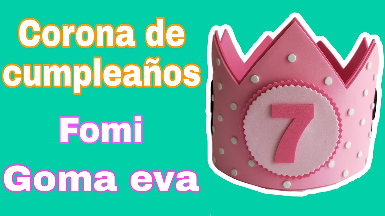 Como hacer corona de fomi/ como hacer corona de goma eva/ como hacer corona  de cumpleaños de Minnie 