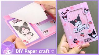 ✨ Easy paper craft + Cute DIY Ideas for Back to School! 💖 Kuromi & Sanrio Inspired Crafts 🎀
