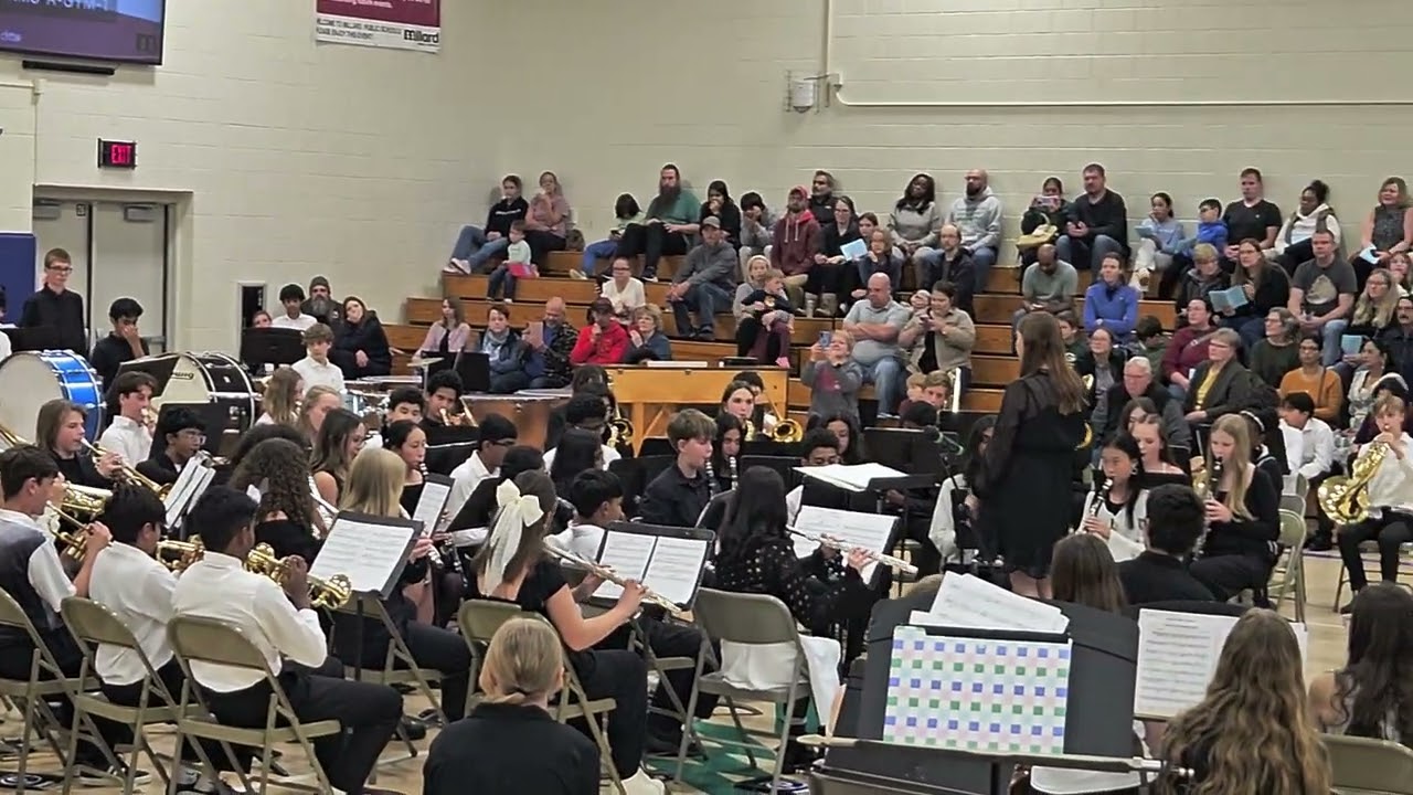 Millard North middle school 8th graders winters concert 2025