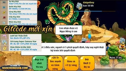 🐉Ngọc Rồng Sao _ Lần đầu Trải Nghiệm Sever Kích hoạt tài khoản Free Nhập Code Nhận Sét Đồ hủy diệt
