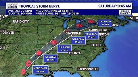Tracking Hurricane Beryl | Storm's path across United States
