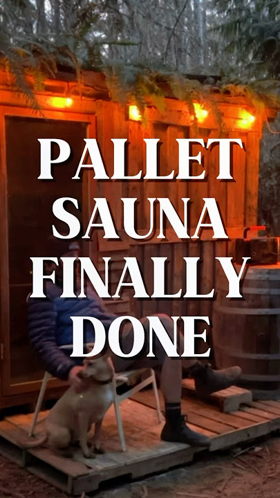 The vibes have arrived ✨ #pallet #sauna #build
