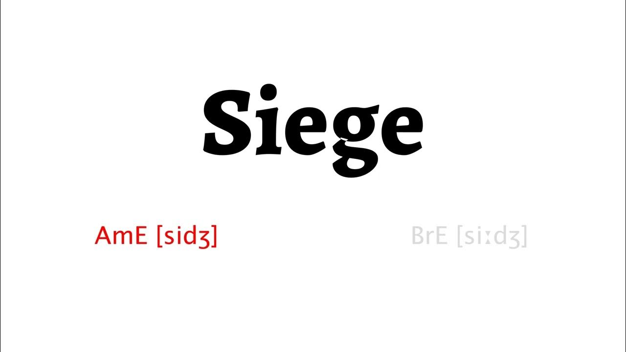 How to Pronounce siege in American English and British English YouTube