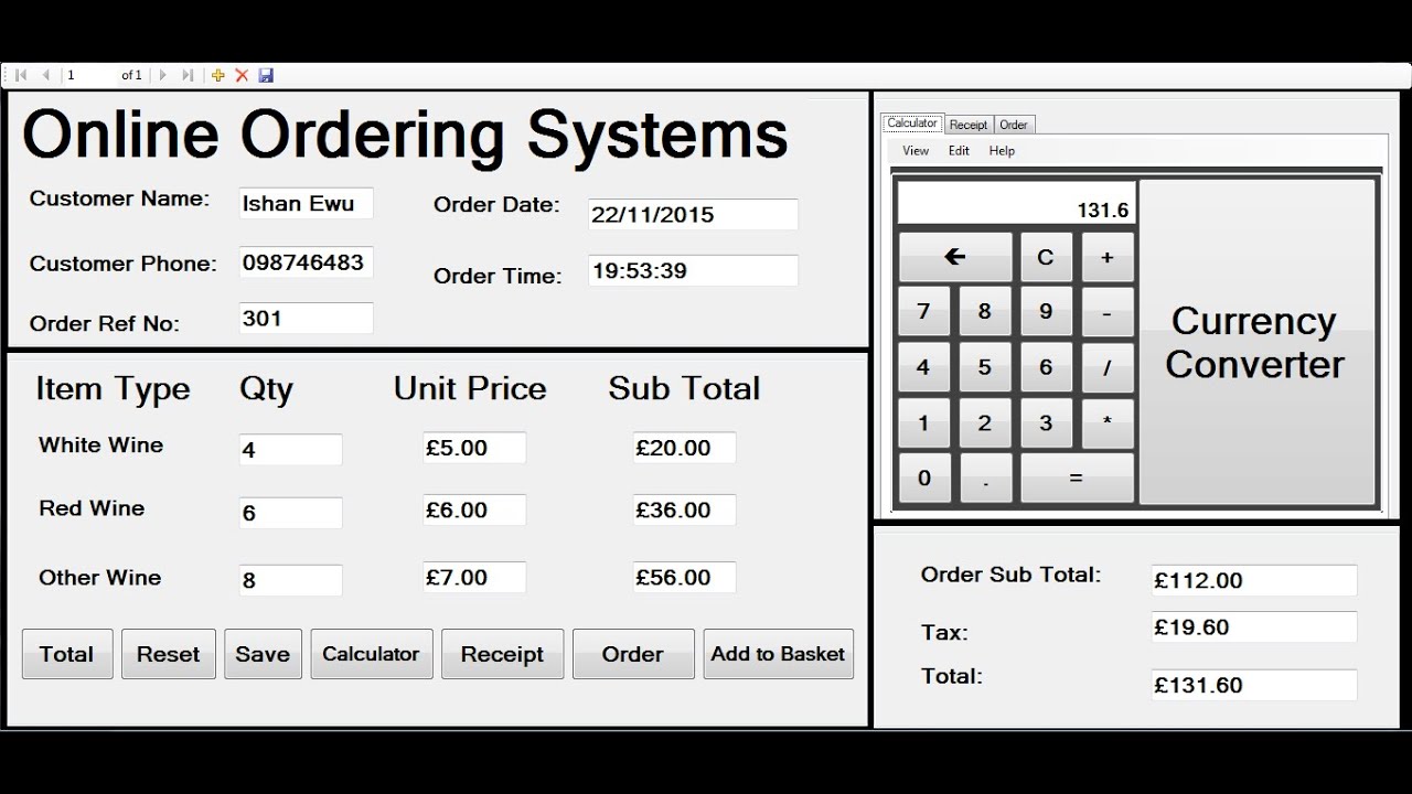 Thesis online ordering system