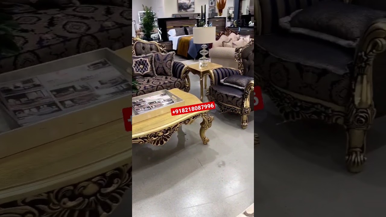 Wooden carved sofa set 