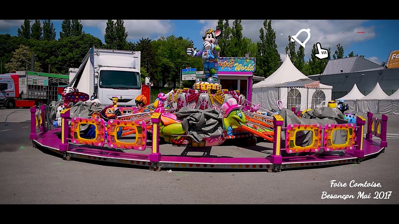 🎢 🎠 MONTAGE FETE FORAINE DE LA FOIRE COMTOISE 2017