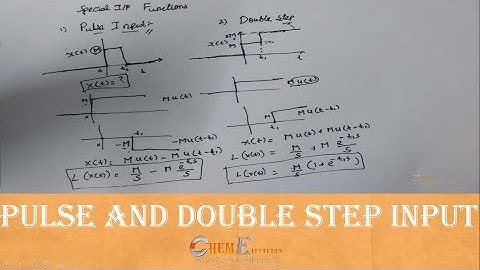 Pulse Input and Double Step Input  in terms of Unit Step Function-Process Dynamics and Control