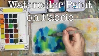 Tip: How to add Watercolor Paint to Fabric for Slow Stitching