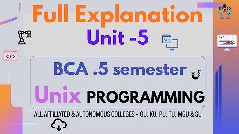 Unix Programming UNIT 5 Quick Revision Short & Long Imp Questions 2025-26 BCA V Semester 5th Sem OU