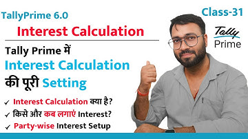 Interest Calculation in Tally Prime | TallyPrime : Enable Interest | Set Interest in Party Ledger
