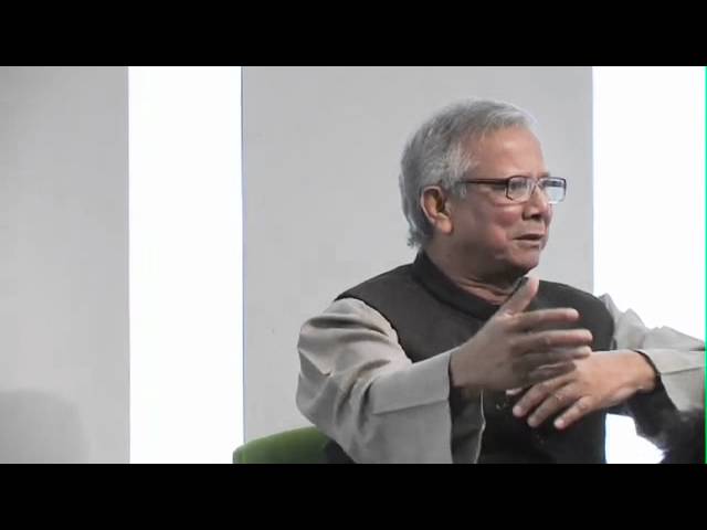 Muhammad Yunus answers to "how can we help people like you at the beginning of their journey?"