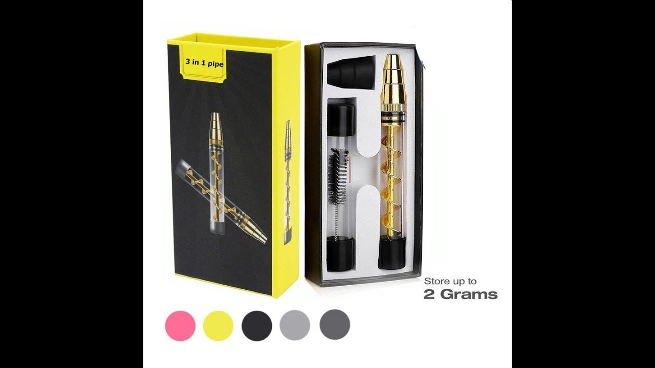 Glass Blunt with FREE Cleaning Brush Dry Herb Grinder Accessory