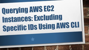 Querying AWS EC2 Instances: Excluding Specific IDs Using AWS CLI